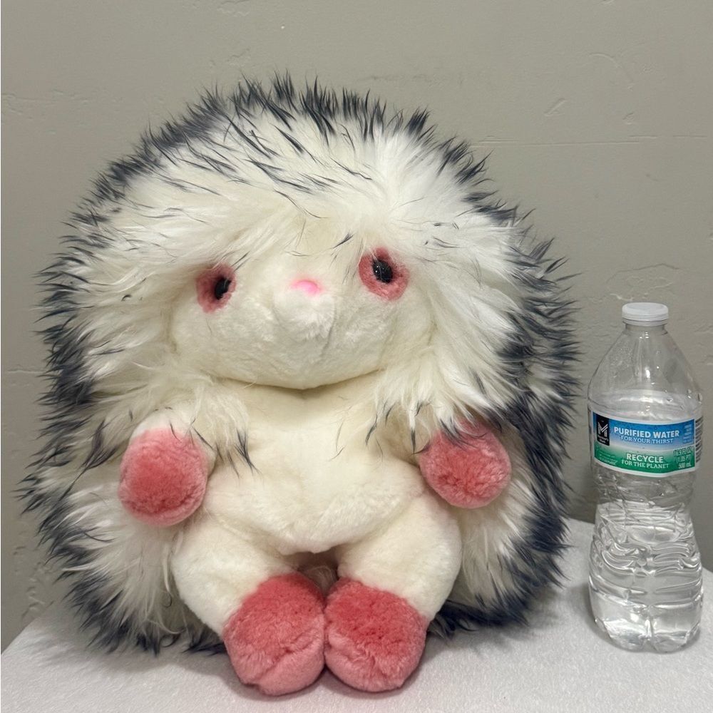 Handmade Real Shearling (Lamb Fur) Hedgehog Multi Use Bag/Backpack, Plushie